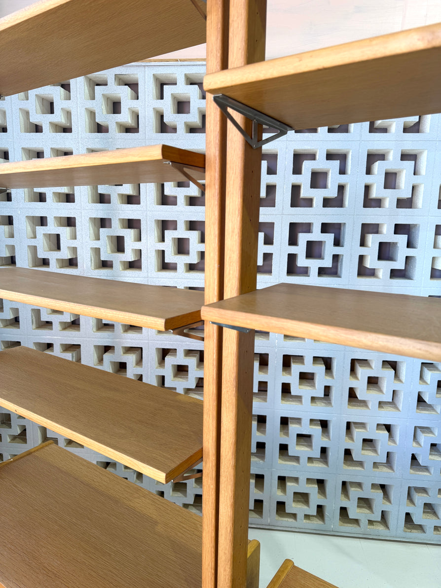 Pair of Standalone Swedish Bookcase Units in Oak