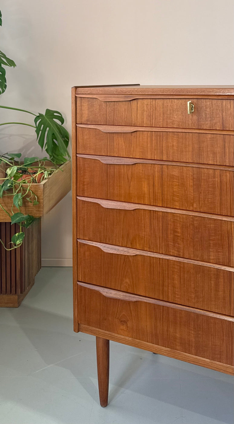 Wide Danish Tallboy in Teak