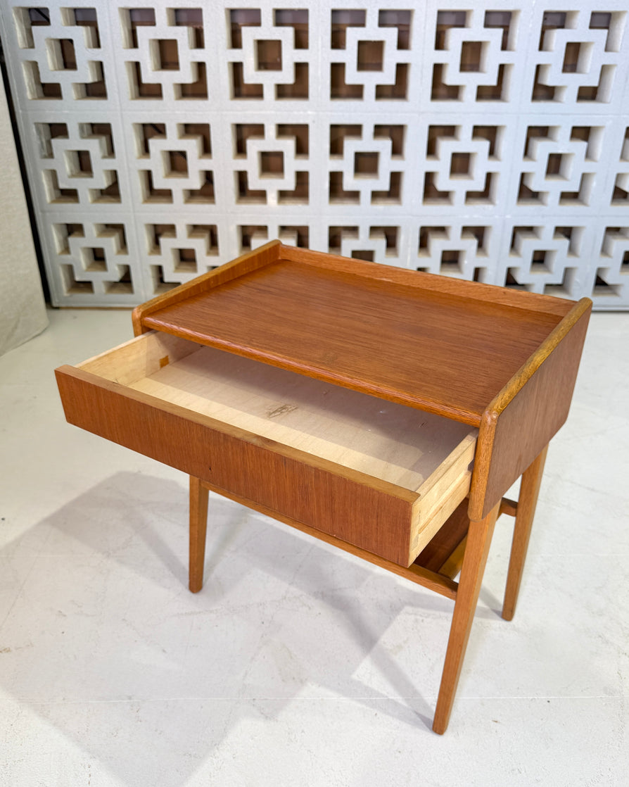 Swedish Bedside Table in Teak