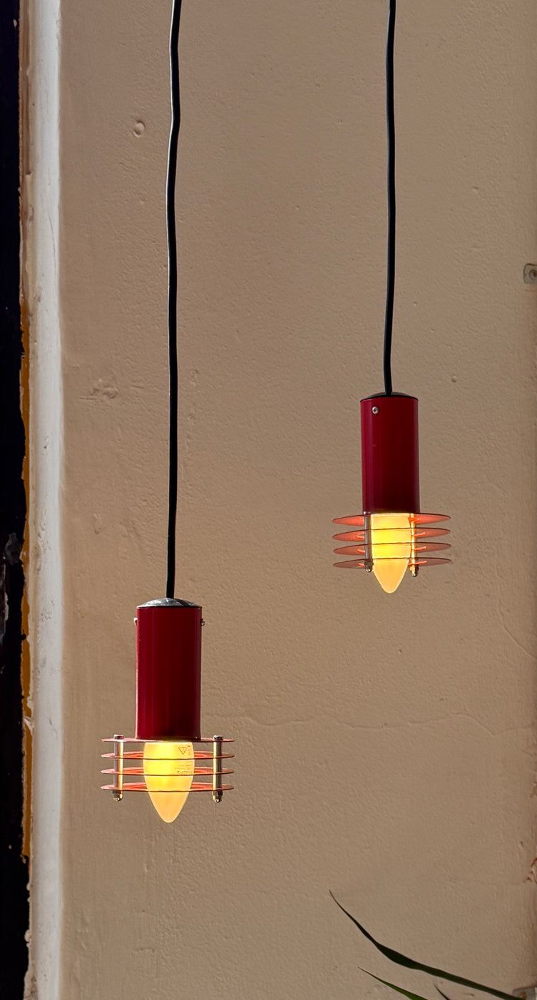 Pair of Small 1980s Pendants