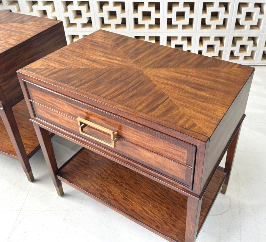 Pair of Large Bedside / Hall Tables in Mahogany