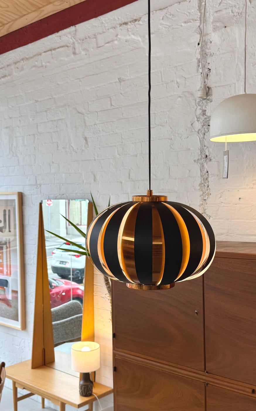 Werner Schou “Moon” Pendant in Copper & Black Metal