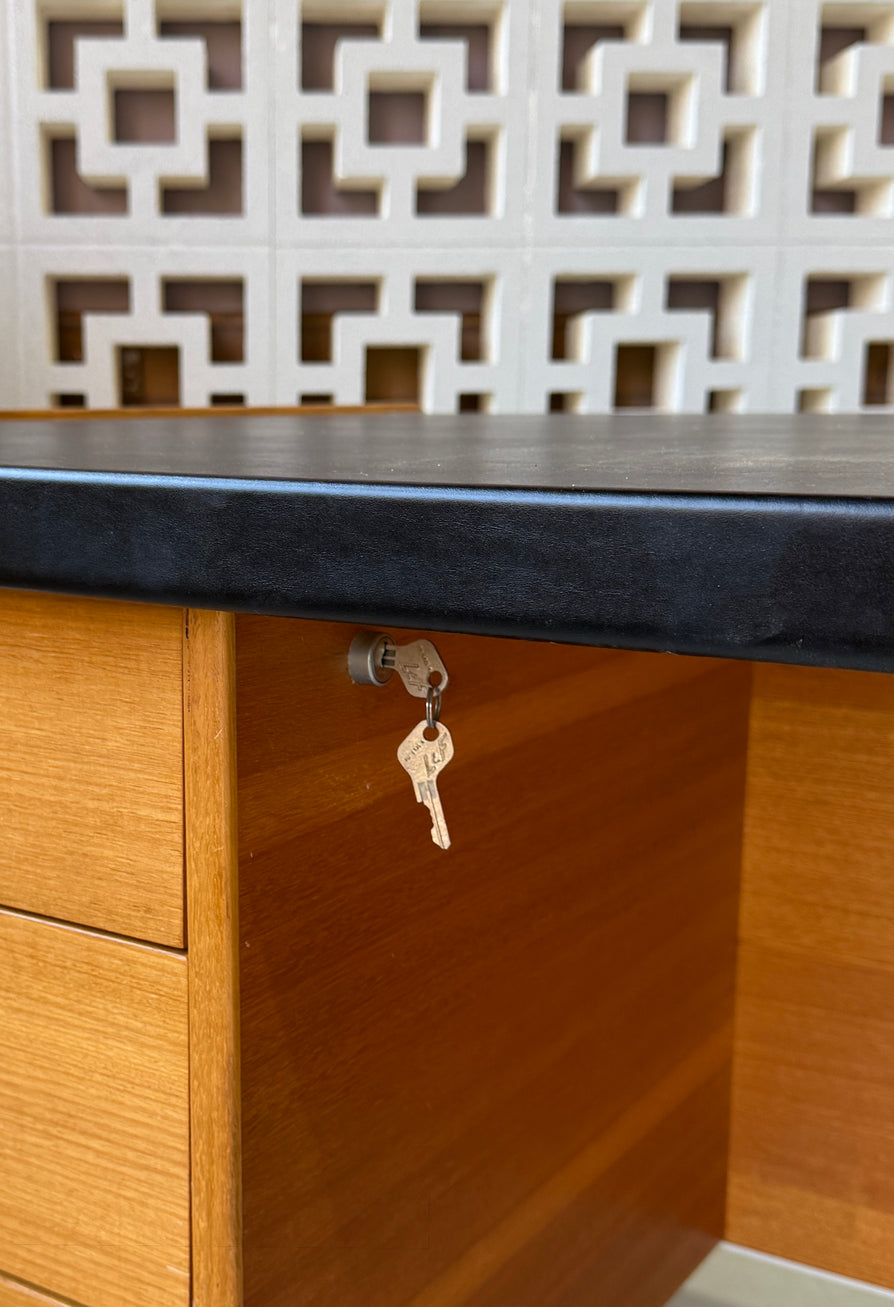 Mid-Century Executive Desk in Oak