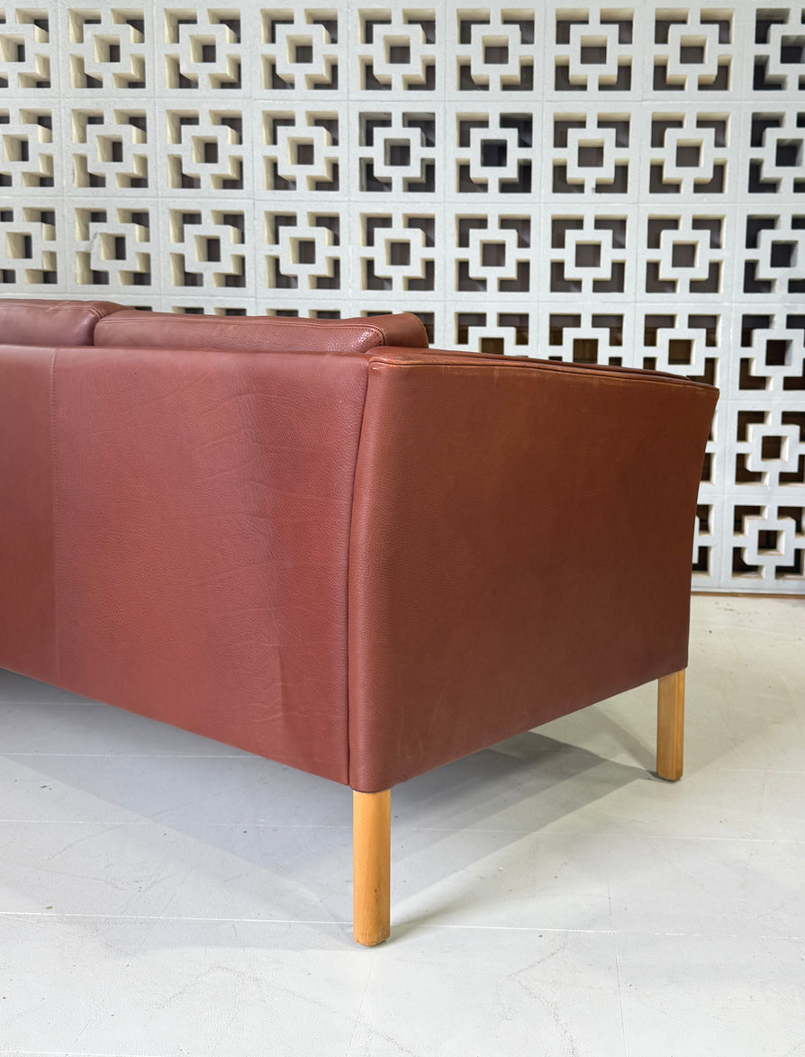 Mogens Hansen Three Seater Sofa in Leather