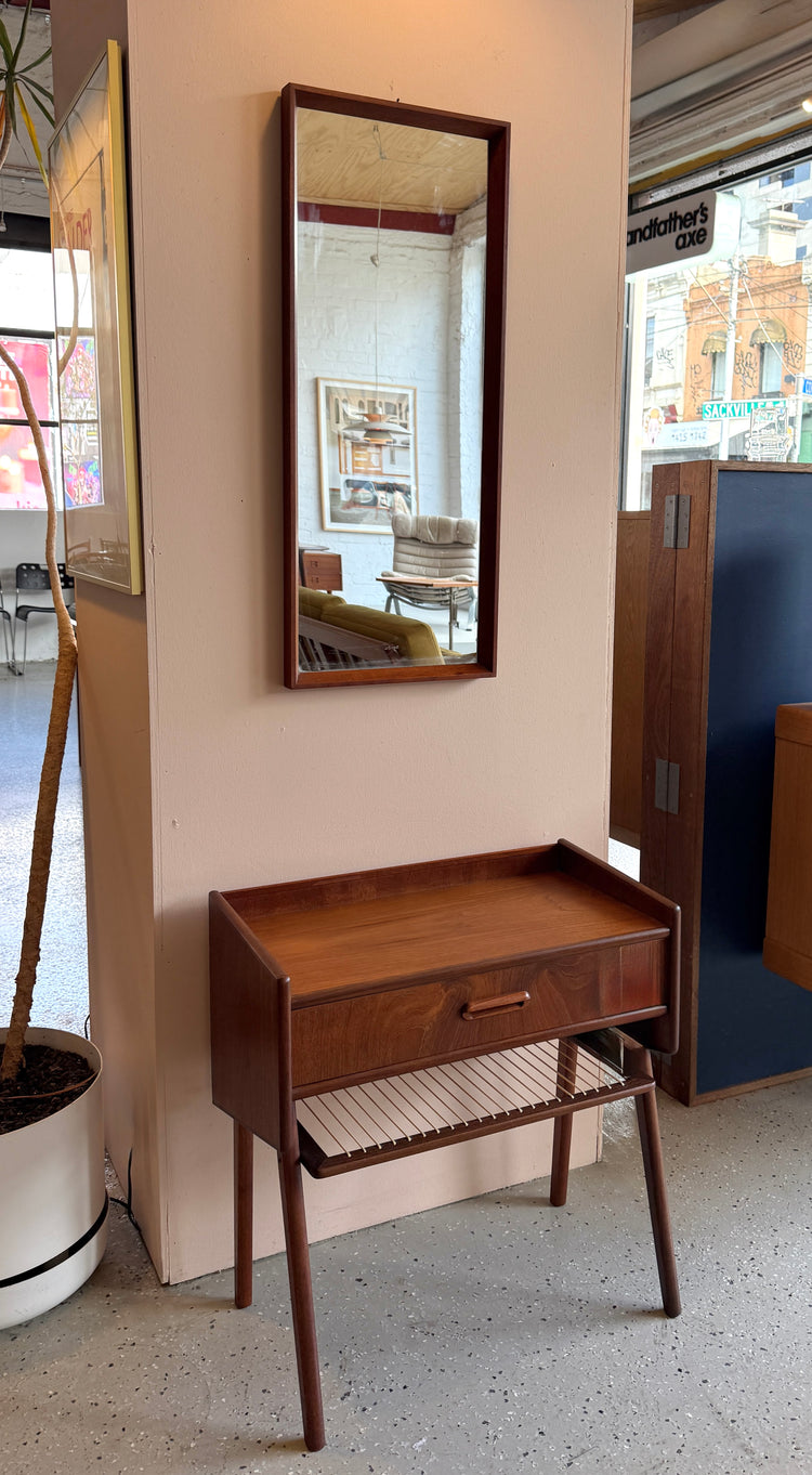 Danish Wall Mirror in Teak