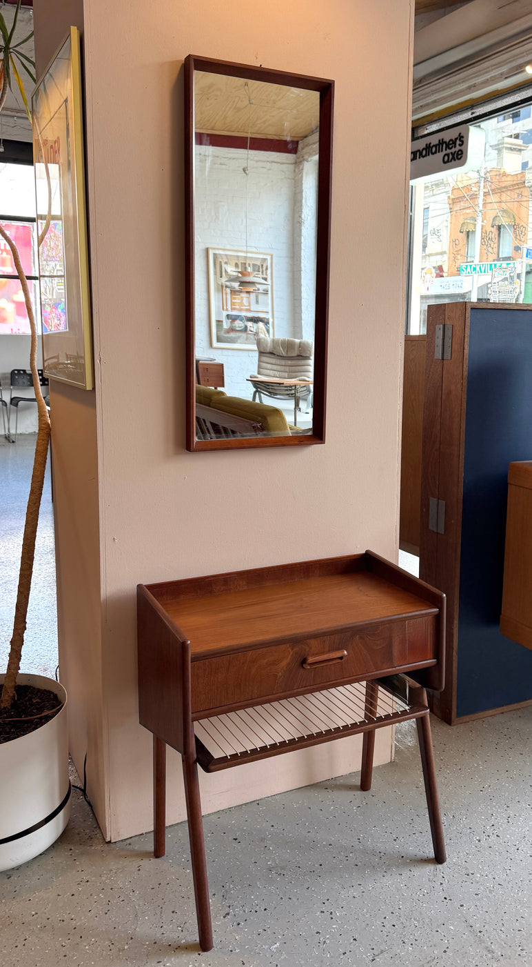 Danish Wall Mirror in Teak