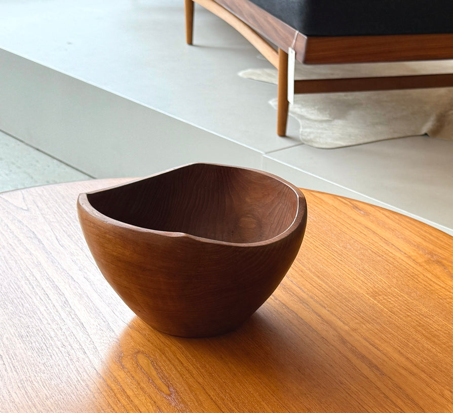Danish Asymmetric Bowl in Teak