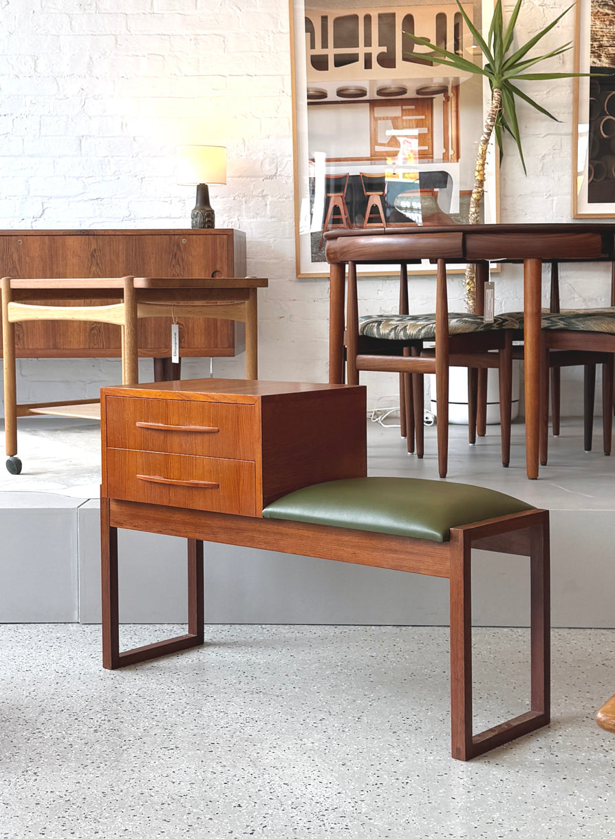 Mid-Century Telephone Table in Teak