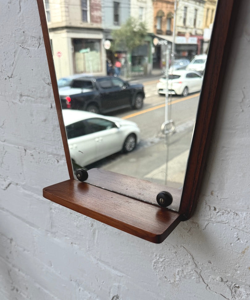 Vintage Danish Mirror & Shelf