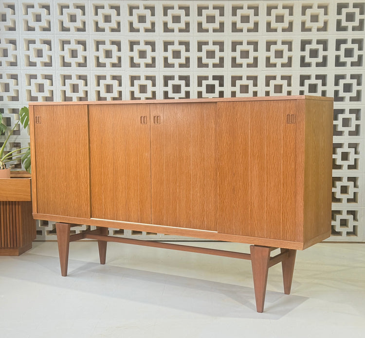 Danish Highboard in Oak & Teak