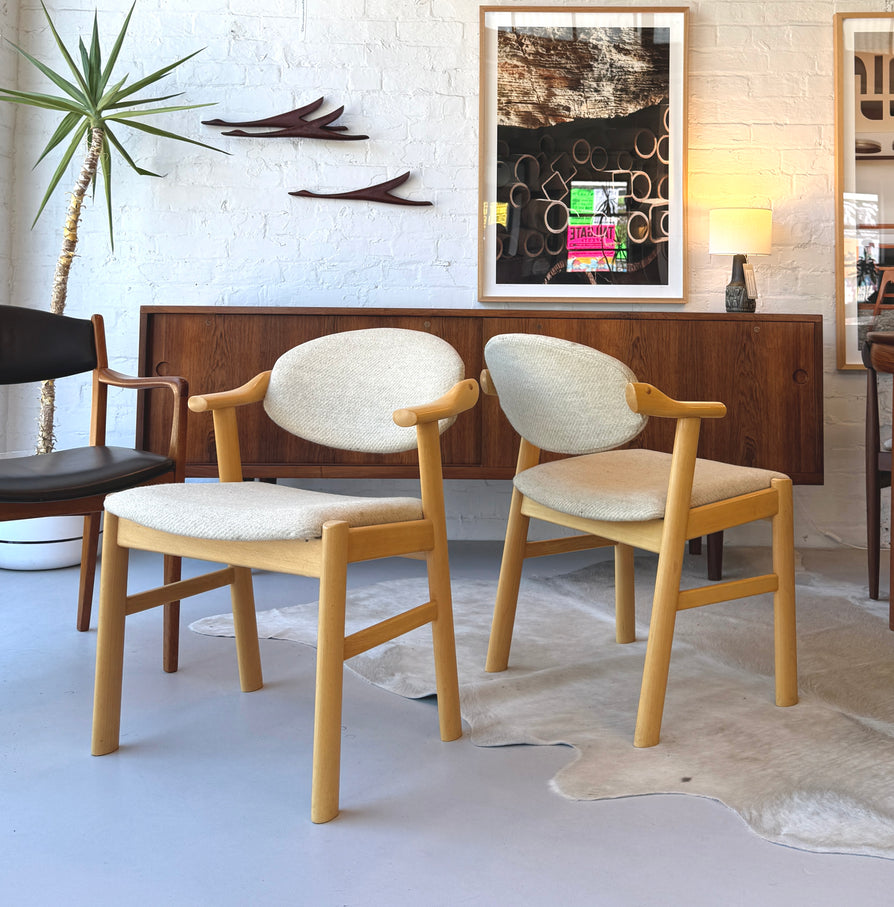 Six Schou Andersen 70’s / 80’s Dining Chairs in Beechwood
