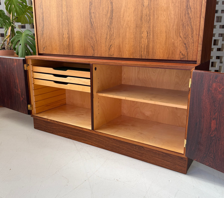 Carlo Jensen for Poul Hundevad Wall Unit / Desk in Rosewood