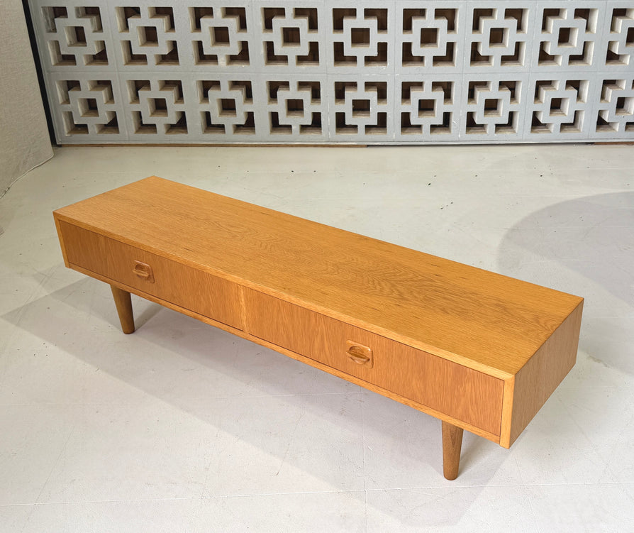 Two-Drawer Console in European Oak