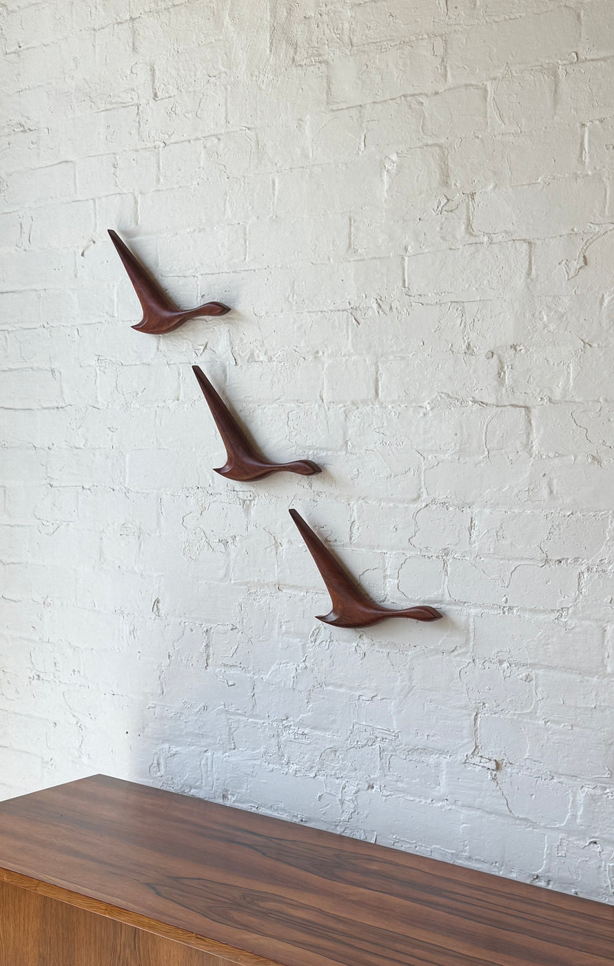 Set of Three Wild Ducks in Jarrah