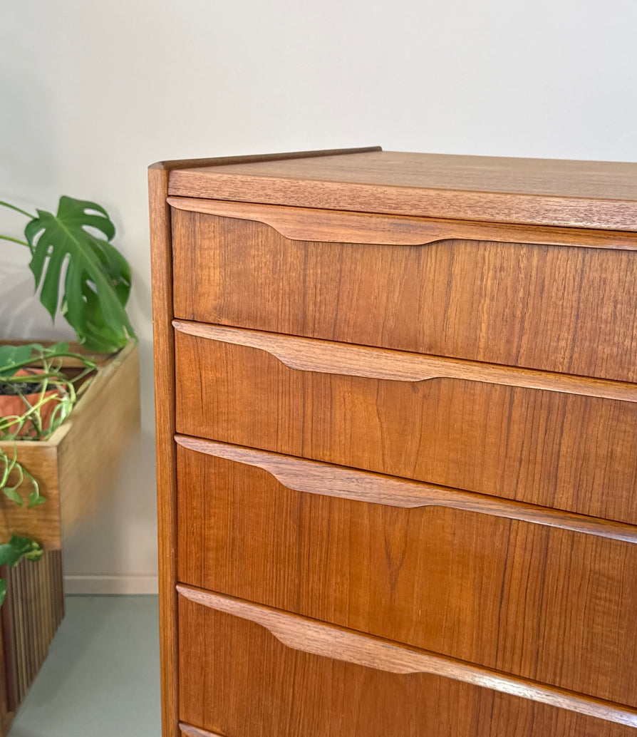 Wide Danish Tallboy in Teak