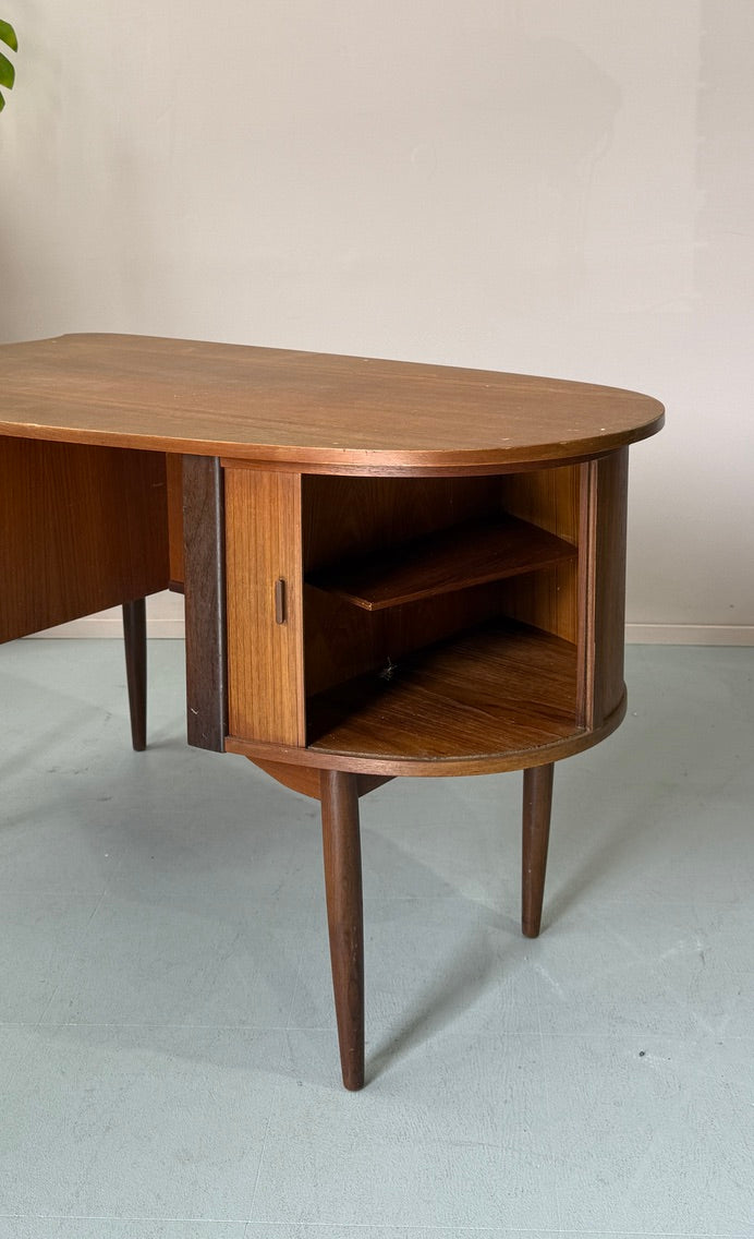 Danish "Bullet" Writing Desk in Teak