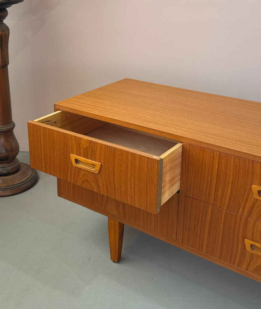 Low-Profile Chest of Drawers in Teak