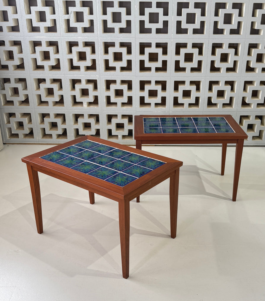 Pair of Tile Top Side Tables