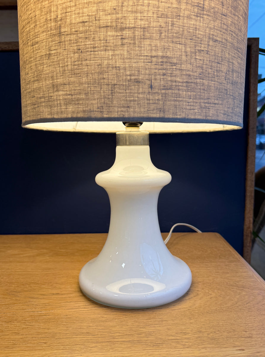 Holmegaard Table Lamp in White Glass