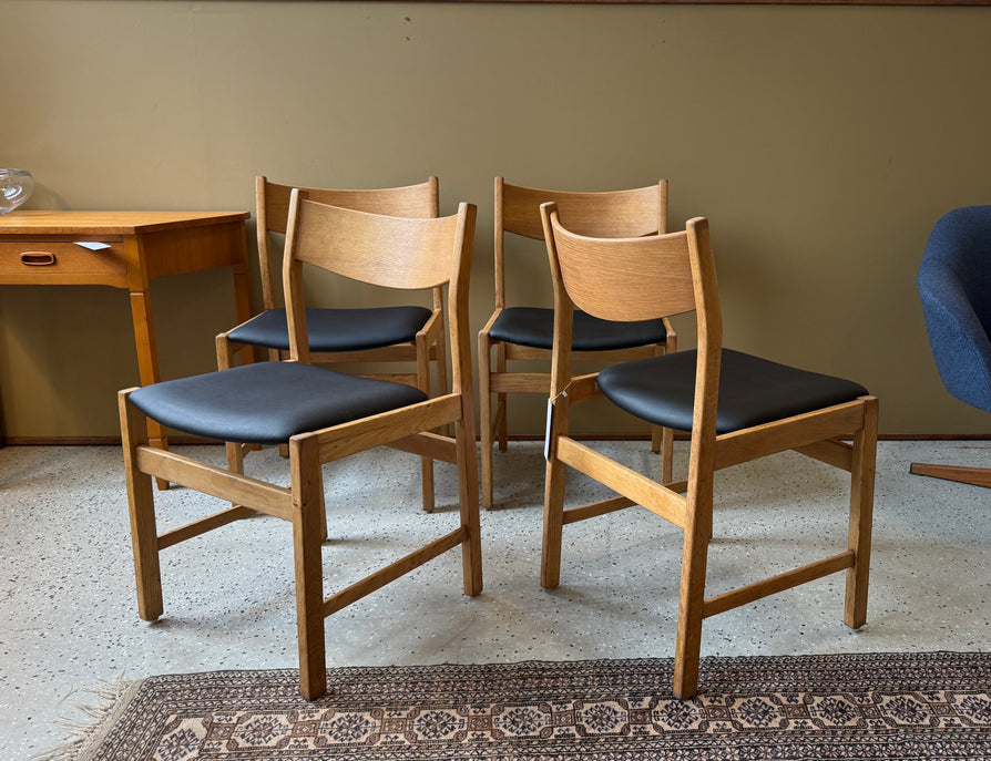 Set of Four Oak Dining Chairs by Farstrup