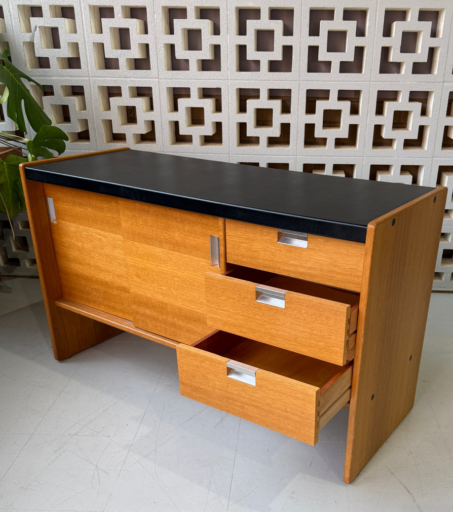 Mid-Century Sideboard / Desk Return in Oak