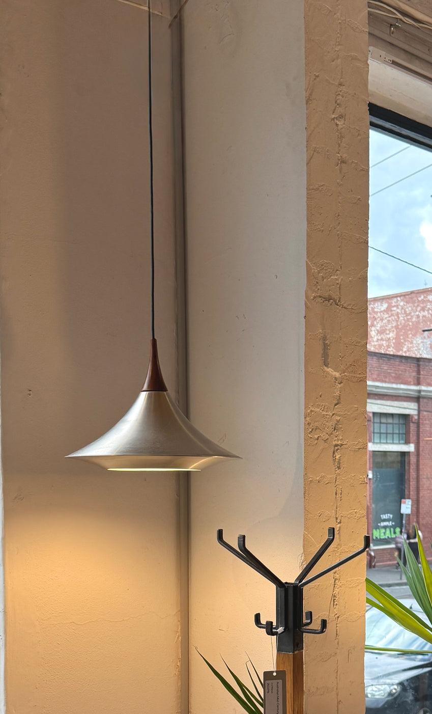 Danish Pendant in Brushed Aluminium