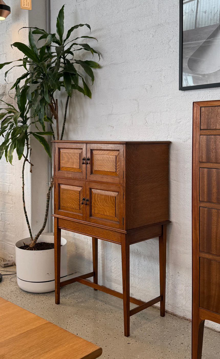 Elevated Cabinet in English Oak