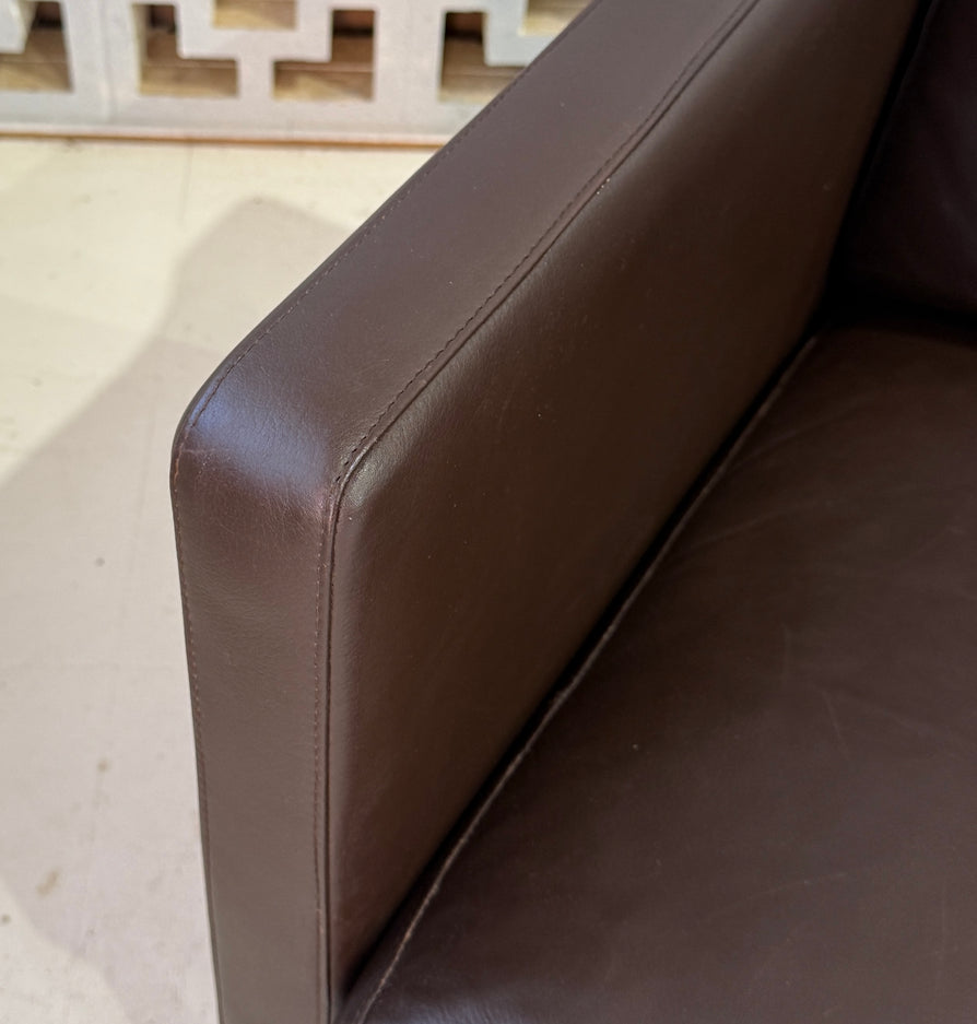 Danish Three-Seater Sofa in Leather