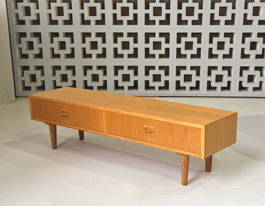 Two-Drawer Console in European Oak