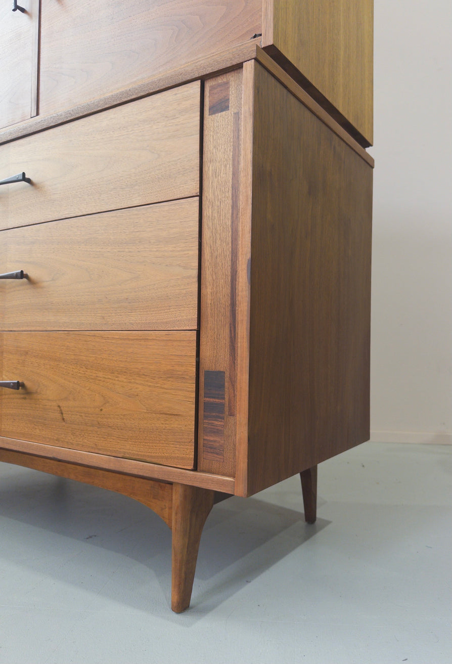 American Mid-Century Cabinet in Walnut & Rosewood