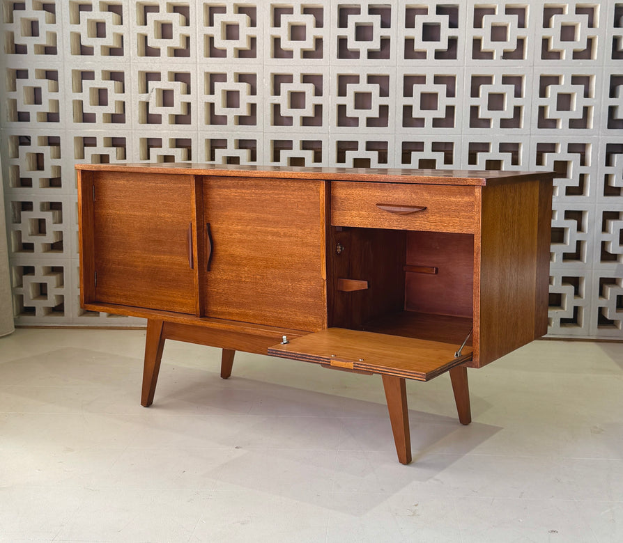 Compact 1950s Sideboard in Eucalyptus
