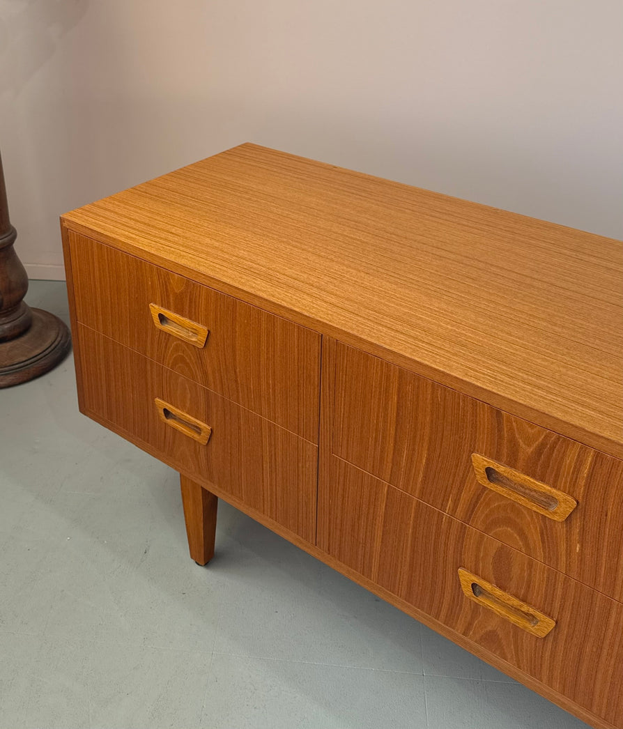 Low-Profile Chest of Drawers in Teak