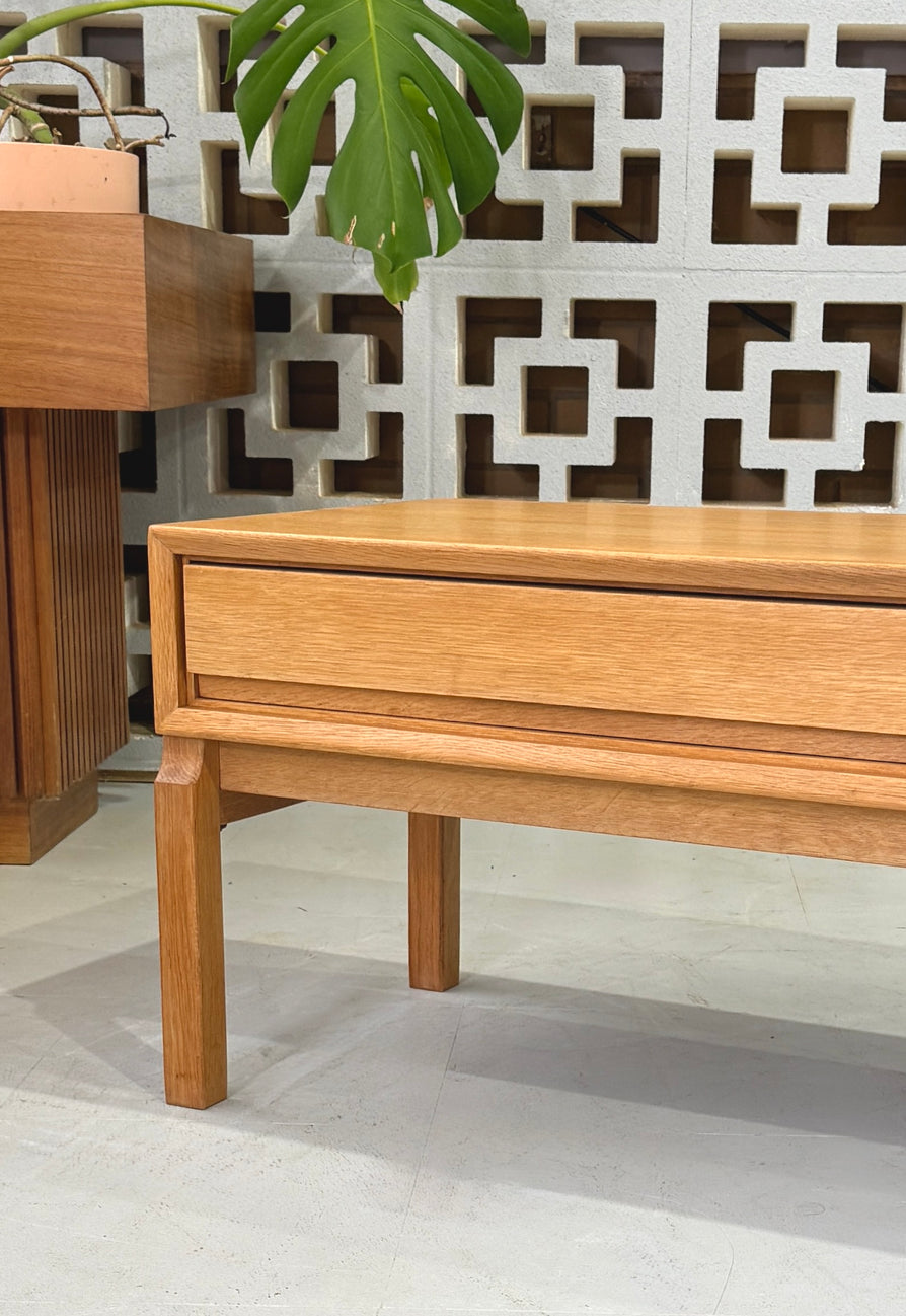 Two-Drawer Console in European Oak by Erik Wørts