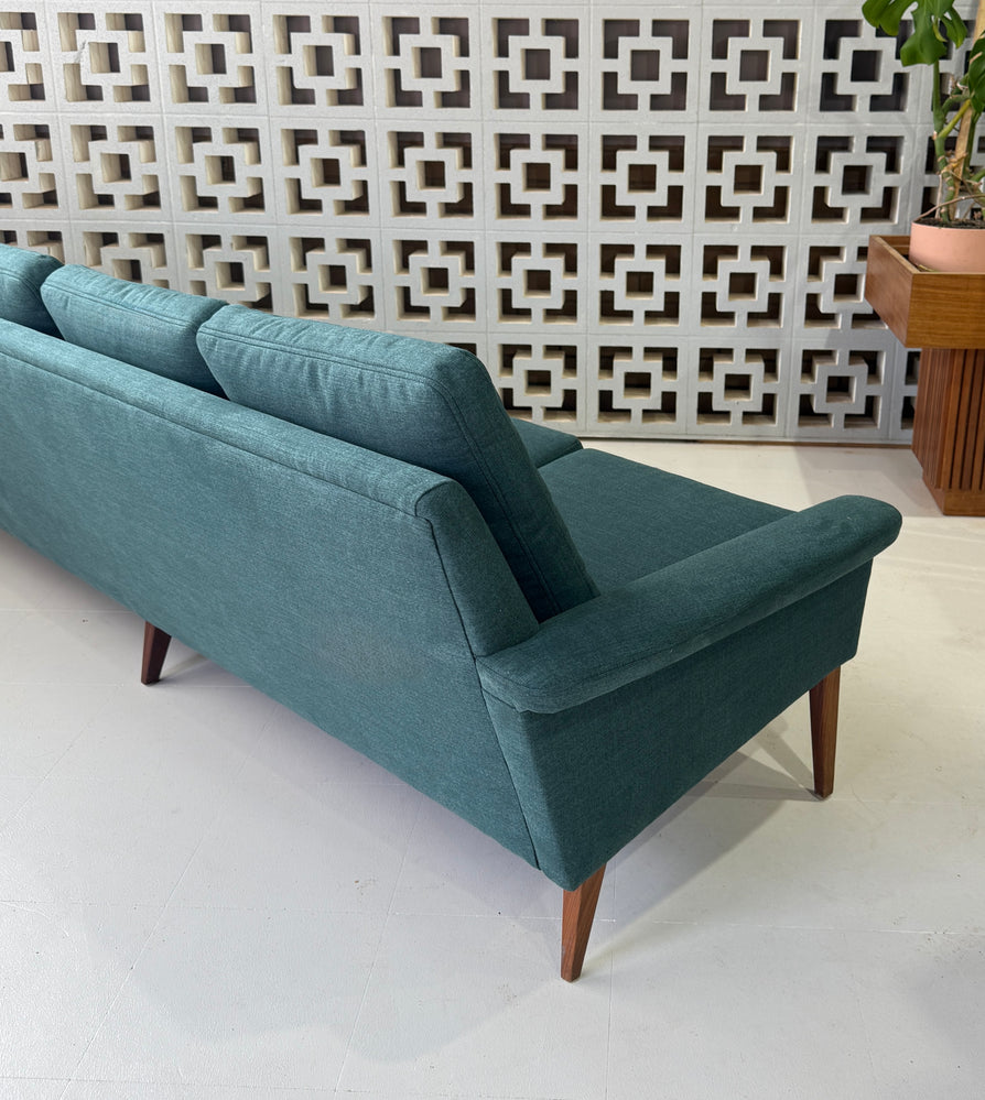 Danish Four Seater Sofa in New Fabric
