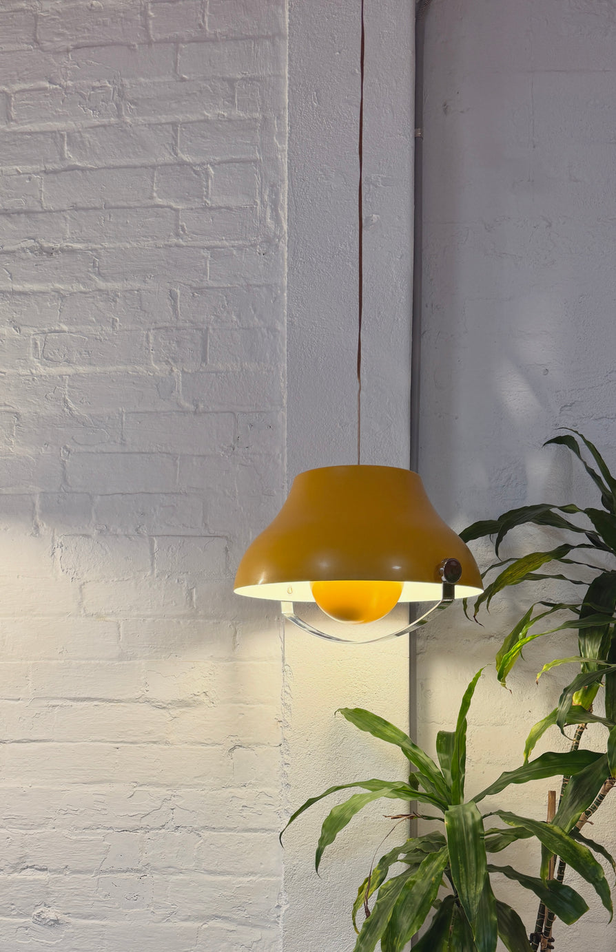 Danish Mid-Century Pendant in Yellow