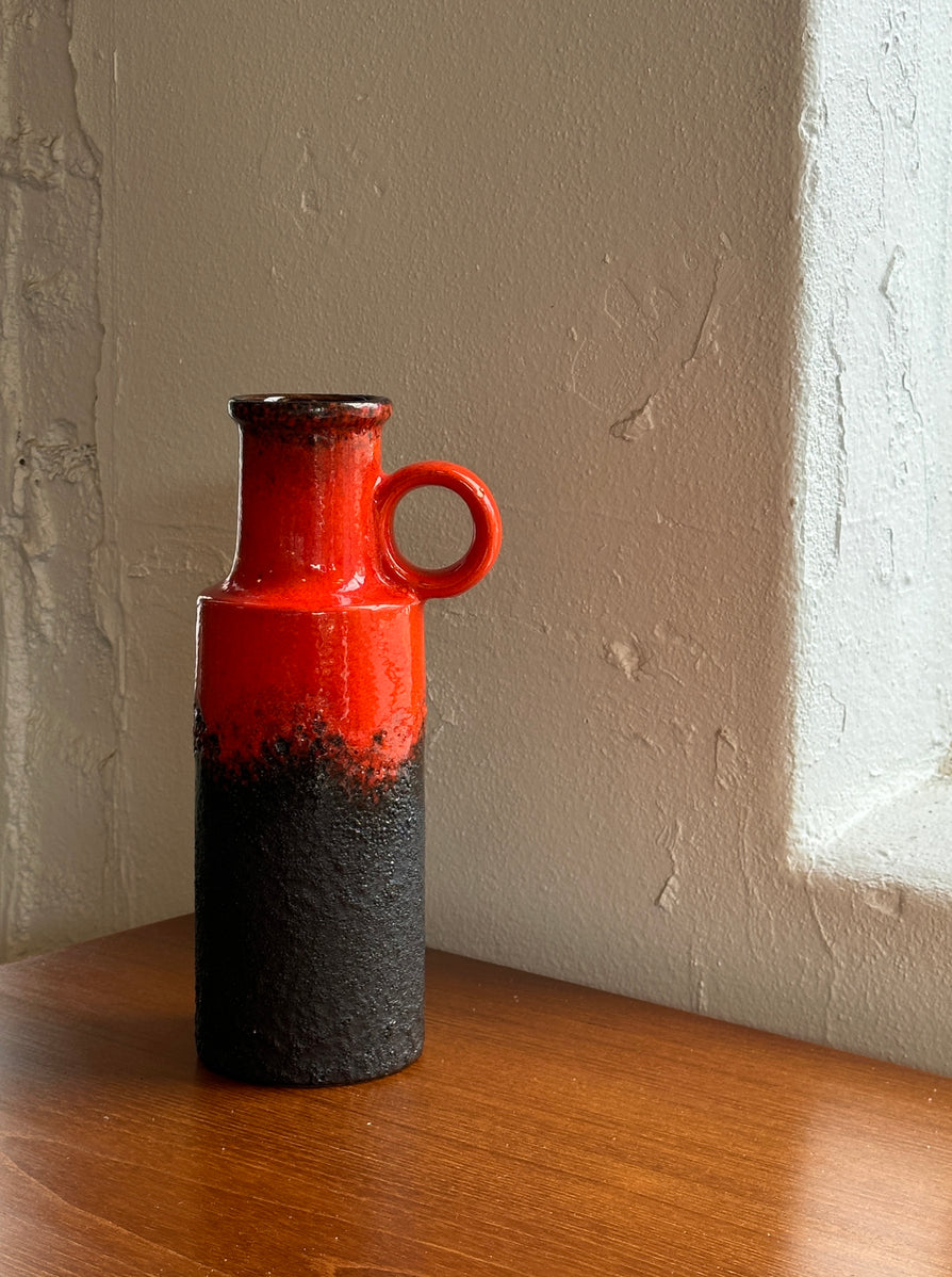 Fat Lava West German Handled Vase - Scheurich