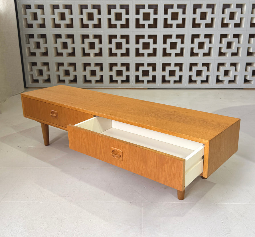 Two-Drawer Console in European Oak