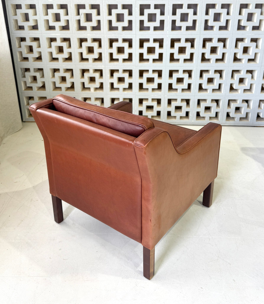 Mogens Hansen Lounge Chair in Cognac Leather