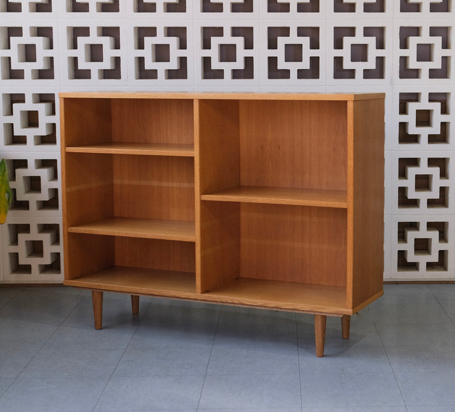 Compact Danish Bookcase in Oak