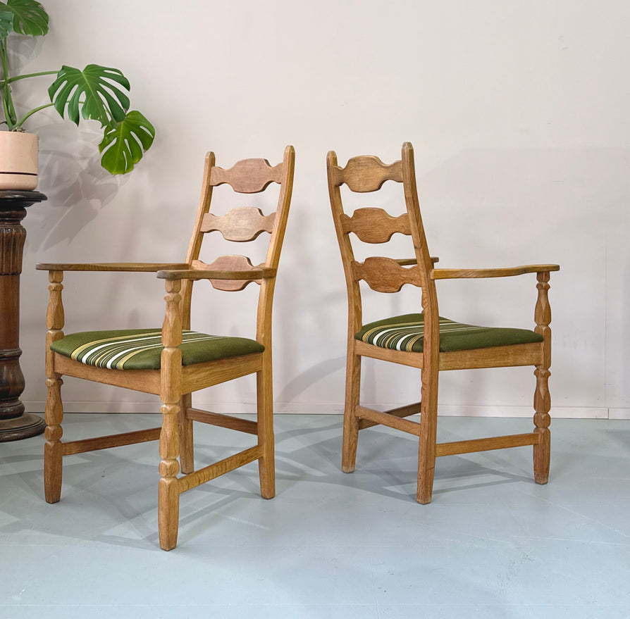 Pair of Henning Kjærnulf Highback Armchairs