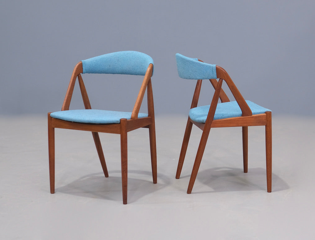 Four Kai Kristiansen #31 Dining Chairs in Teak & New Leather