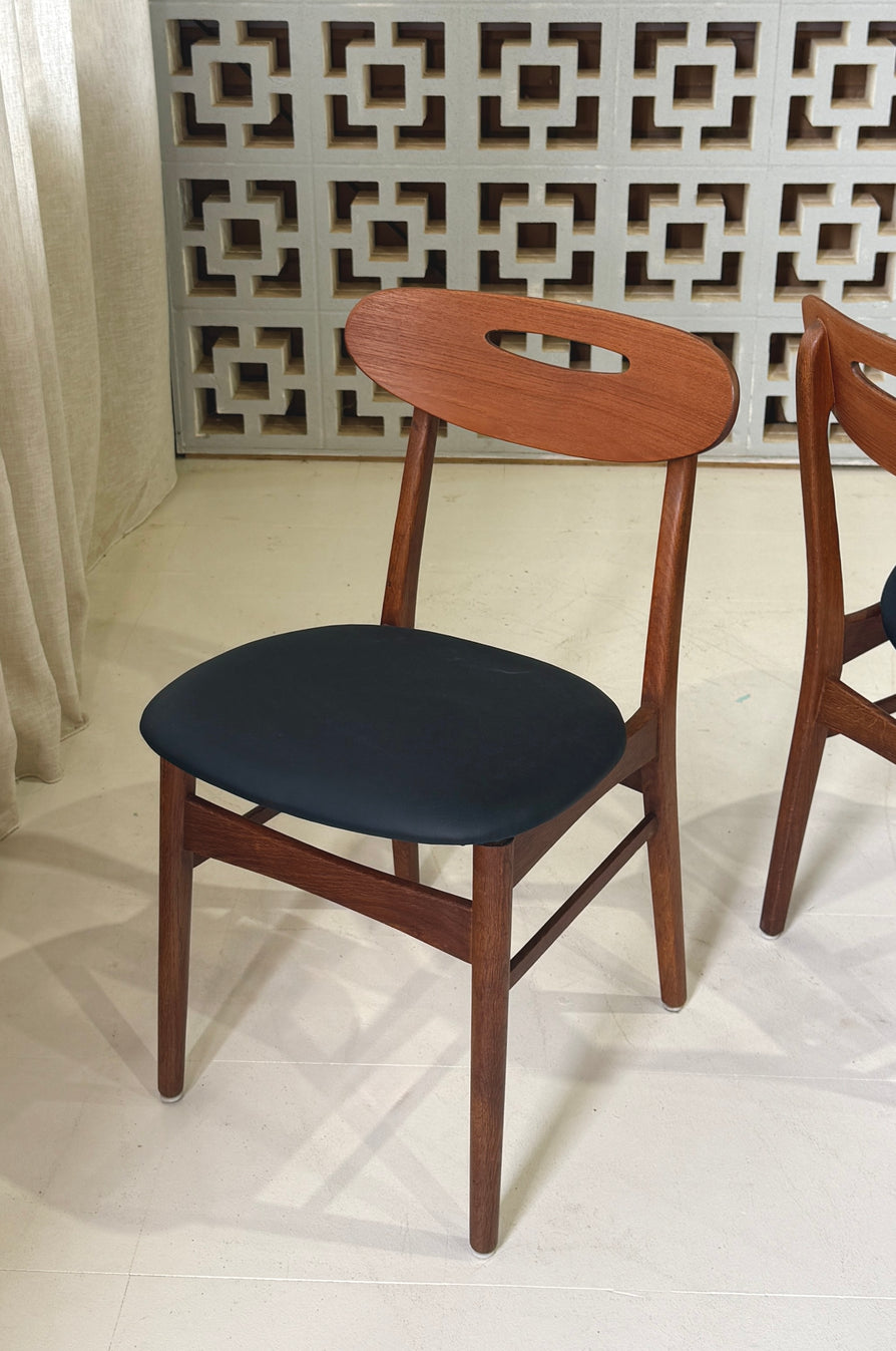 Four Danish Dining Chairs in Teak