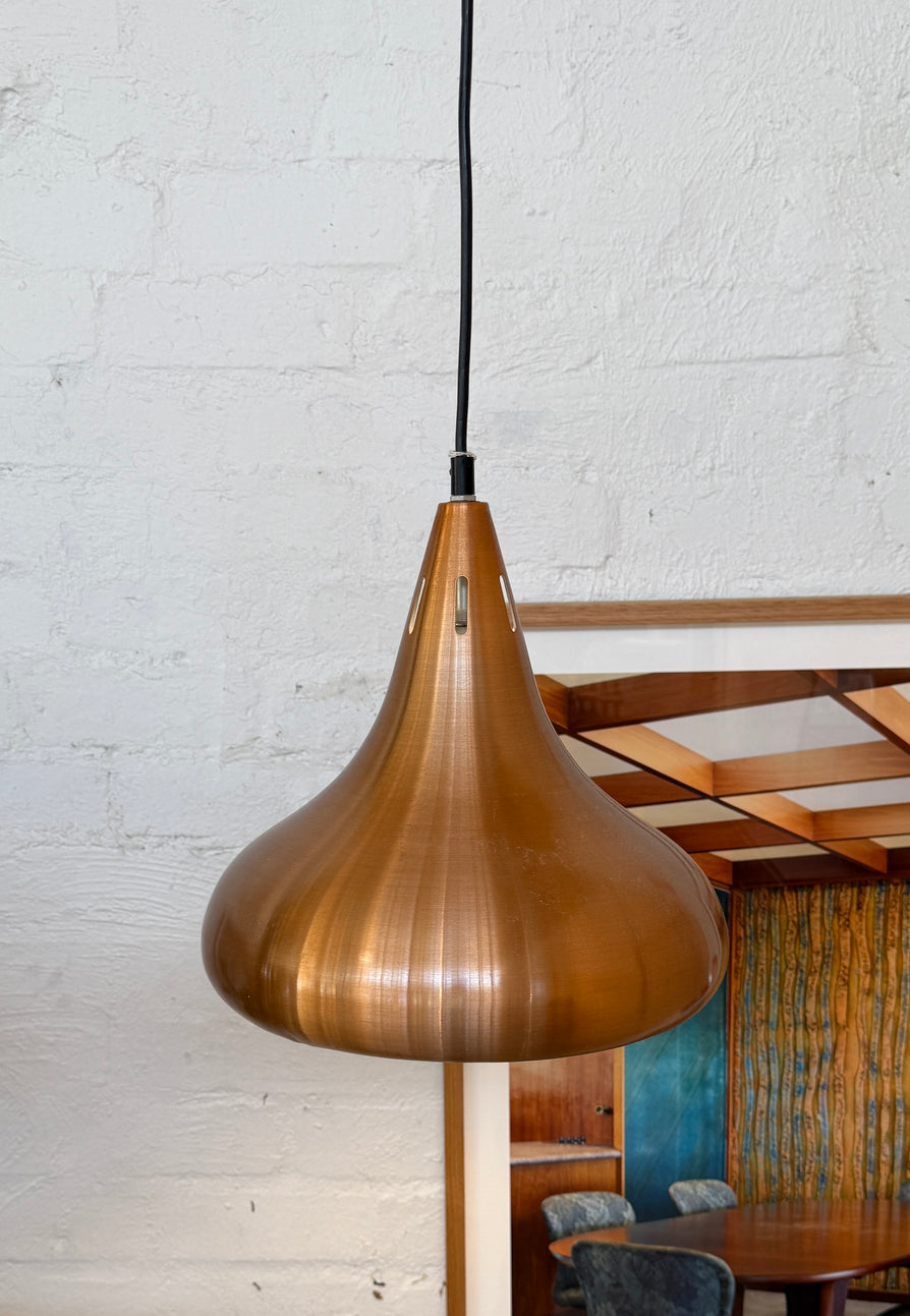 Danish Teardrop Pendant in Brushed Copper Aluminium