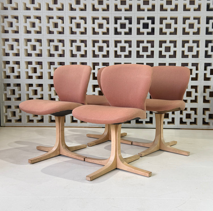 Set of Four Catt Swivel Dining Chairs