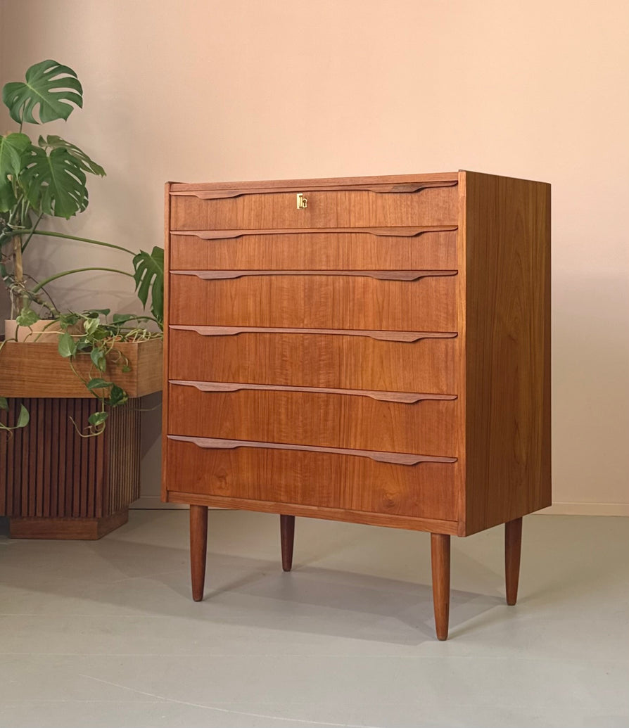 Wide Danish Tallboy in Teak