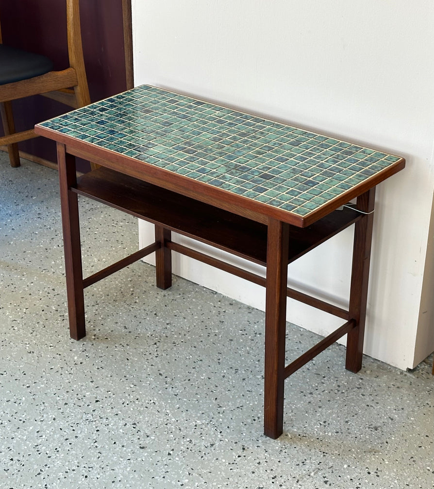 Danish Side Table in Teak with a Tile Top