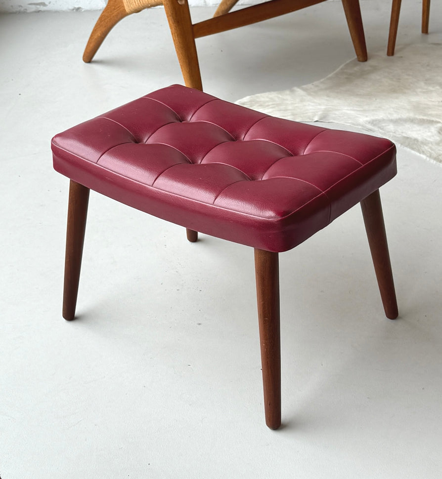 Danish Footstool in Original Vinyl
