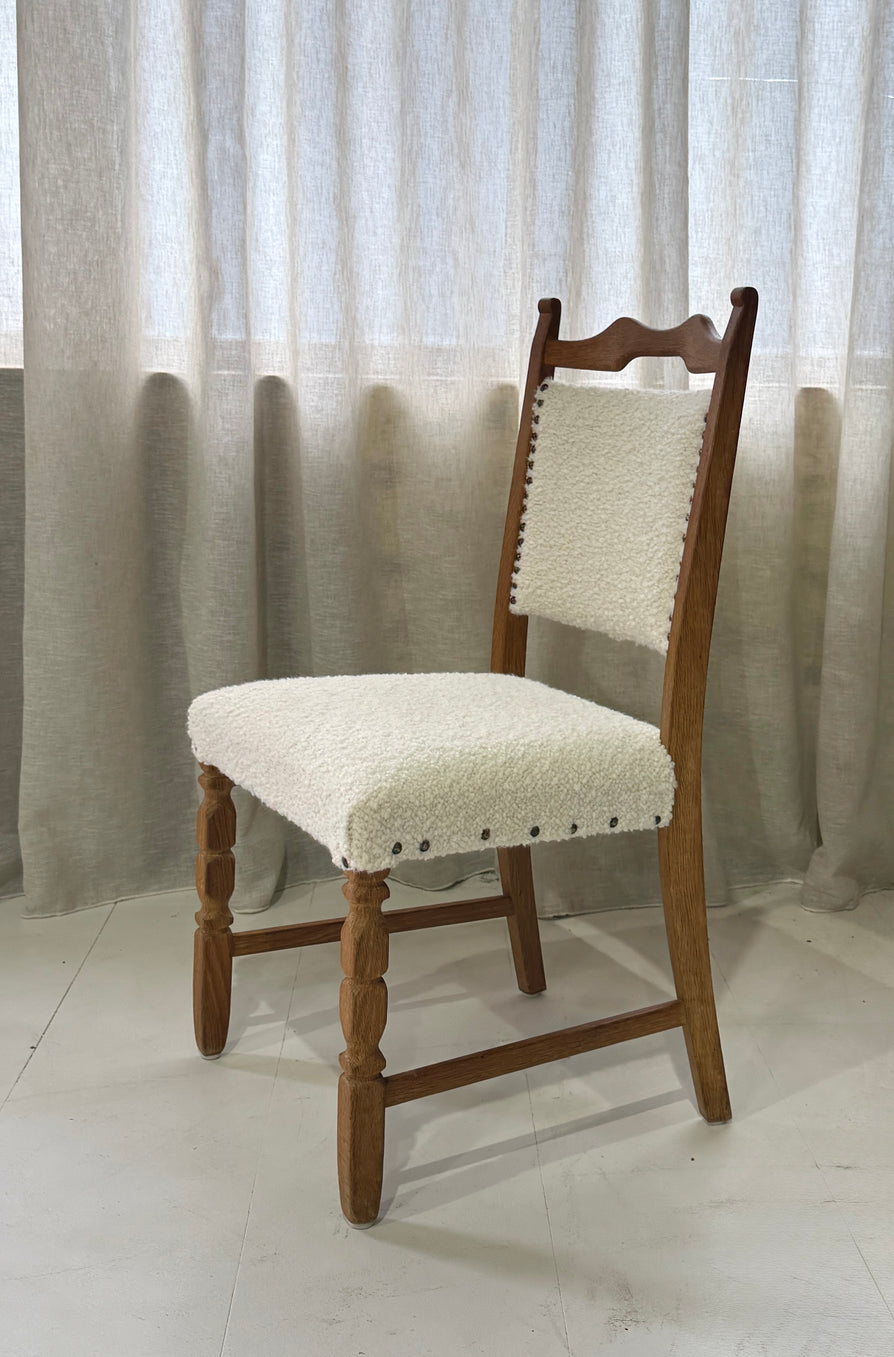 Six Henning Kjærnulf Dining Chairs in Oak