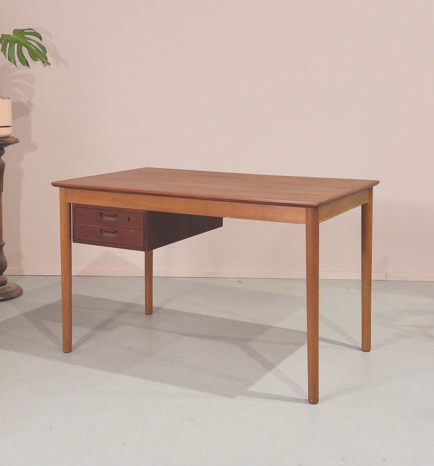 Danish Writing Desk in Teak & Oak