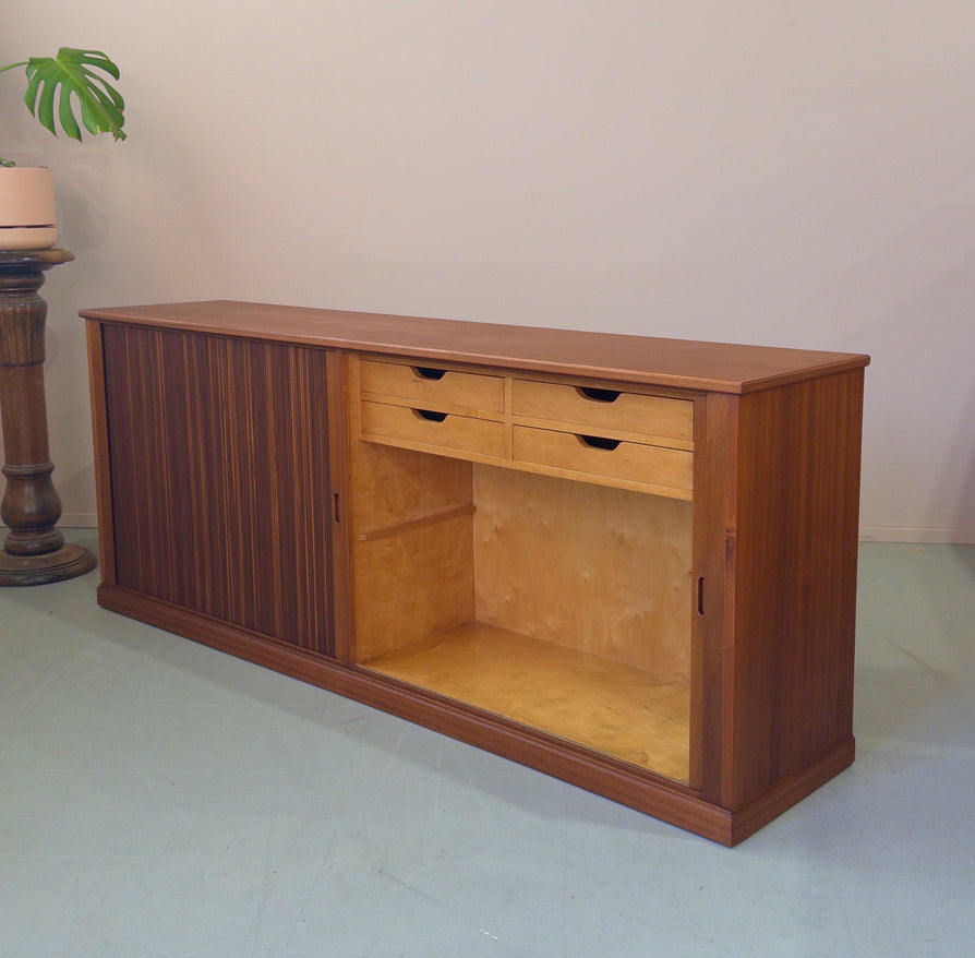 Danish Sideboard / Console with Tambour Doors